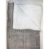 Hřejivá oboustranná deka z mikroplyše s beránkem – světle šedá, 200×230 cm