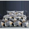 3dílná sada povlečení francouzské 200×220 + 2×70×90 – šedé s geometrickým vzorem