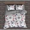 Ložní povlečení 3dílné 140×200 – Bílé akvarelové květy