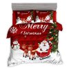 Vánoční povlečení 3dílné 140×200 – Santa Claus, sobi a vánoční stromek