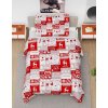 Vánoční povlečení 140x200 70x90 – Merry Christmas patchwork | 2dílná sada
