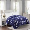 387 prosivany prehoz pres postel 200 240 cm modre hvezdy povlecenideka cz