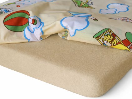 Nepropustné prostěradlo do školky – krémová