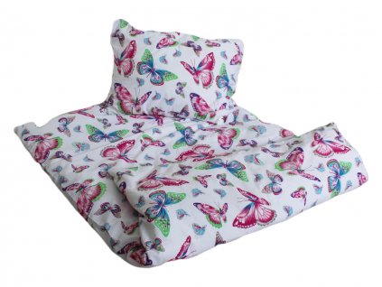 Bavlněné dětské povlečení pro školky „Motýlci“