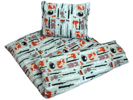 Bavlněné dětské povlečení pro školky „Zvířecí kamarádi“