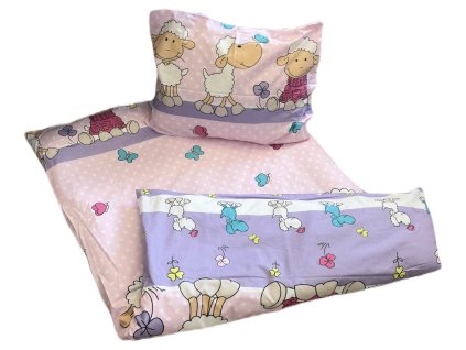 Bavlněné dětské povlečení pro školky „Ovečka fialová“
