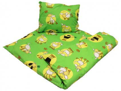 Dětské bavlněné povlečení Ovečka zelená 1
