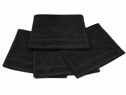 Černý dětský ručník pro mateřské školy – 30×50 cm