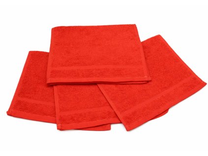 Červený dětský ručník pro mateřské školy – 30×50 cm