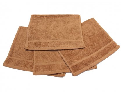 Hnědý dětský ručník pro mateřské školy – 30×50 cm