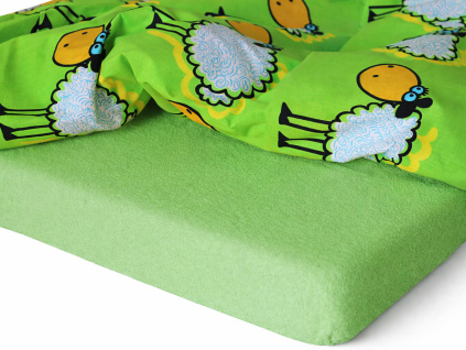Nepropustné prostěradlo do školky – pistáciová