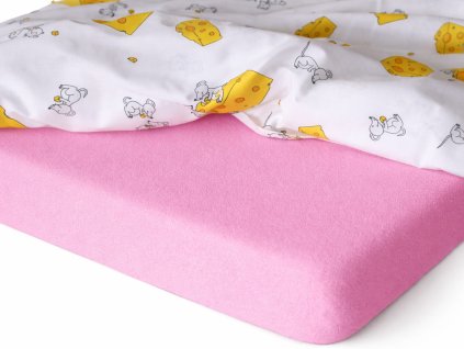 Nepropustné prostěradlo do školky – růžová