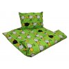 Dětské bavlněné povlečení do školky Beránek zelený 1
