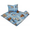 Dětské bavlněné povlečení do školky Zoo modrá 1