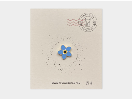 Odznáček: Pomněnka modrá (pin)