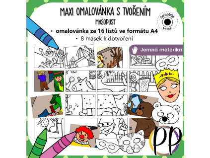 masopust-maxi-omalovanka-laufr-medved-vodnik-kooperativni-obrazek-velke-omalovanky-masky-pro-deti-k-tisku-pdf-zabavne-tvoreni