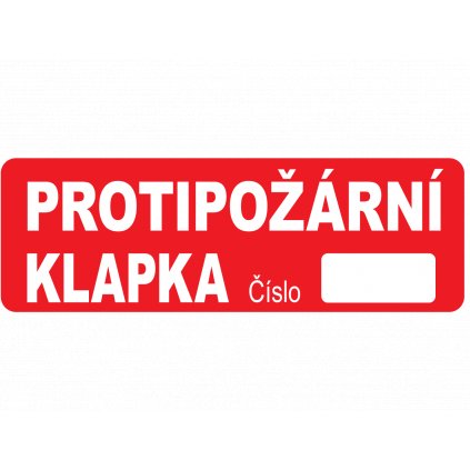 Protipožární klapka číslo