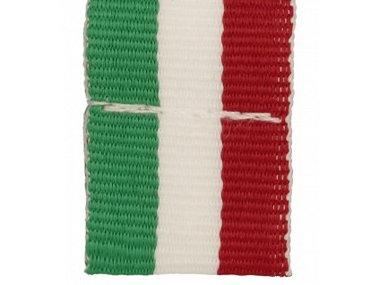 Barevná stuha bez karabinky 20 mm | Zelená, Bílá, Červená