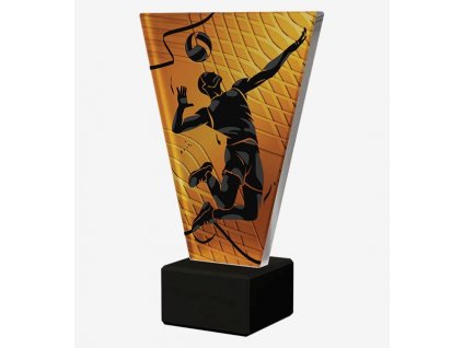 Designová skleněná trofej | Volejbal