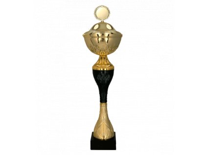 Kovový pohár s poklicí | Zlato-černý