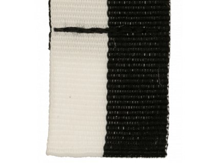 Barevná stuha bez karabinky 20 mm | Bílá, Černá