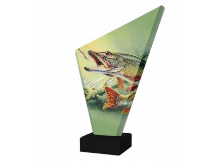 Designová skleněná trofej | Rybaření 3D