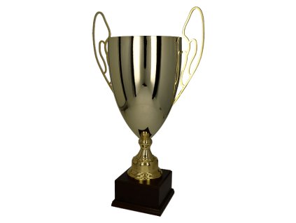 Zlatý kovový pohár (Výška 57,5 cm, Průměr 20 cm)