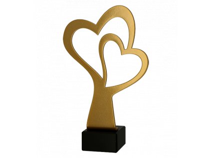 Zlatá kovová trofej | Srdce