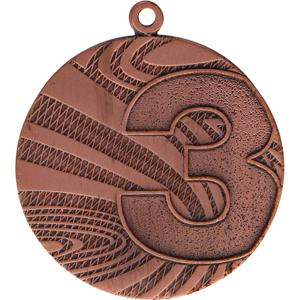 Designová kovová medaile | Stupně vítězů Barva: Bronz, Průměr: 4 cm