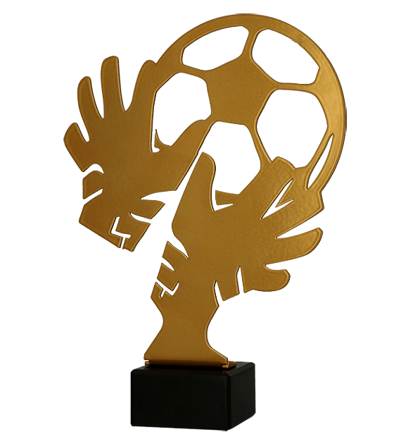 Zlatá kovová trofej | Brankář