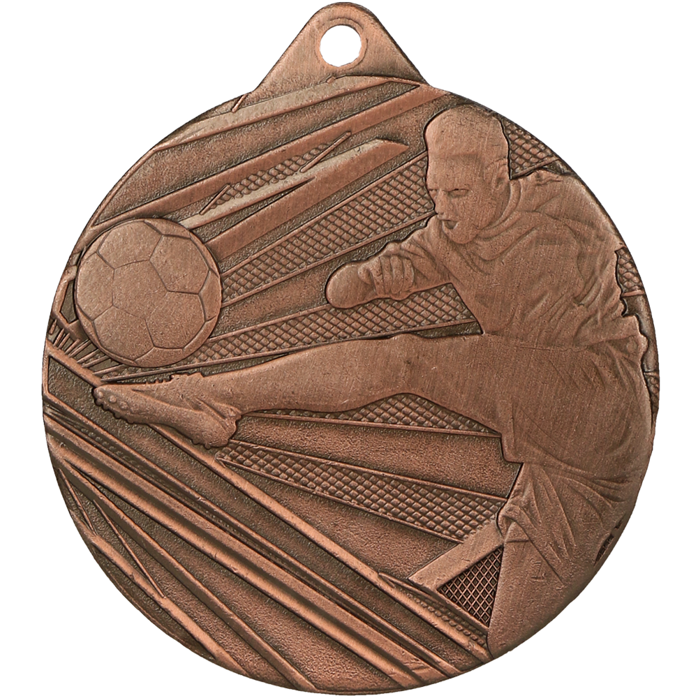 Designová kovová medaile | Fotbal Barva: Bronz, Průměr: 5 cm