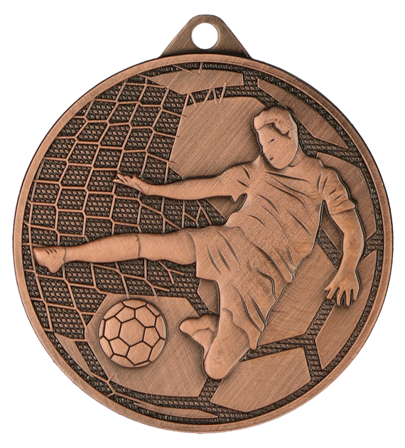 Designová kovová medaile | Fotbal Barva: Bronz, Průměr: 4,5 cm