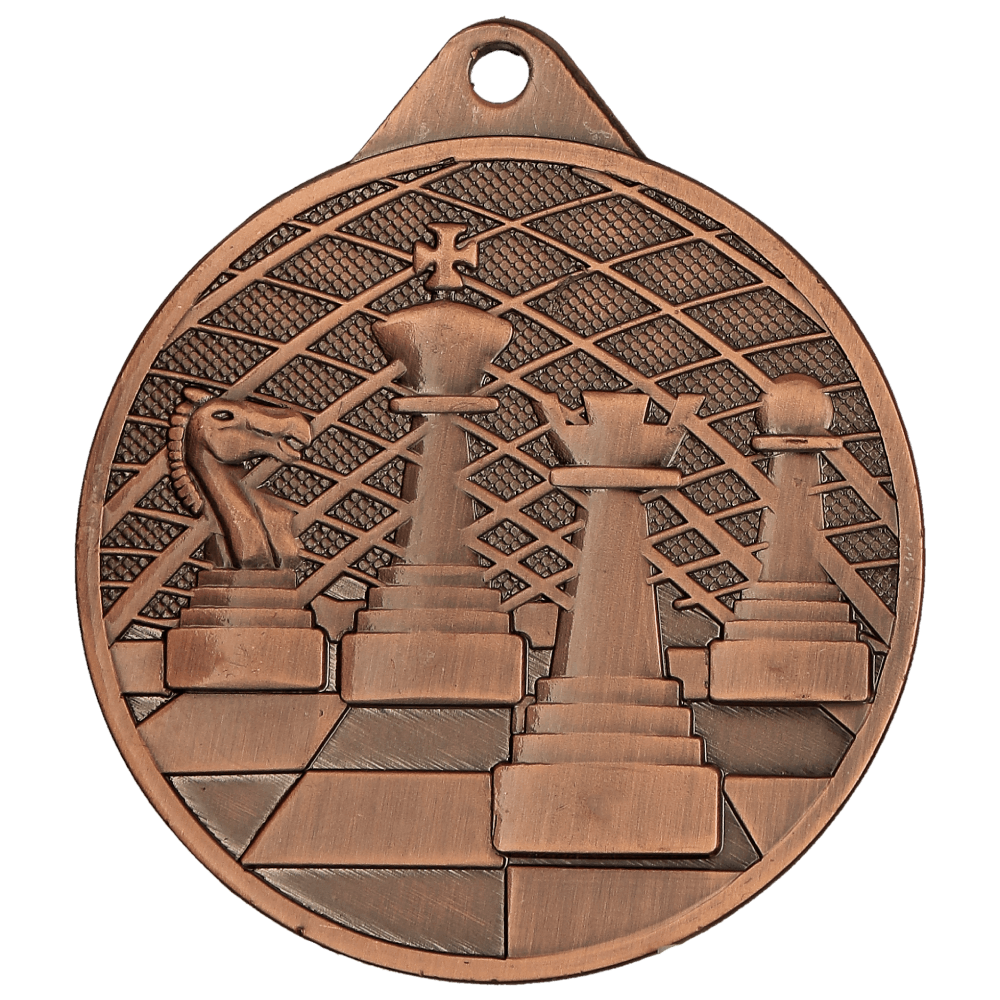 Designová kovová medaile | Šachy Barva: Bronz, Průměr: 5 cm