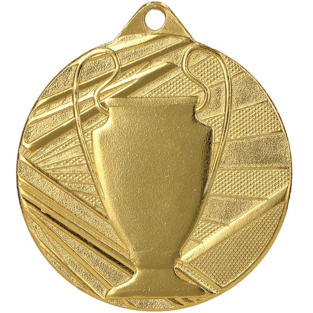 Designová kovová medaile | Trofej Barva: Zlatá, Průměr: 5 cm