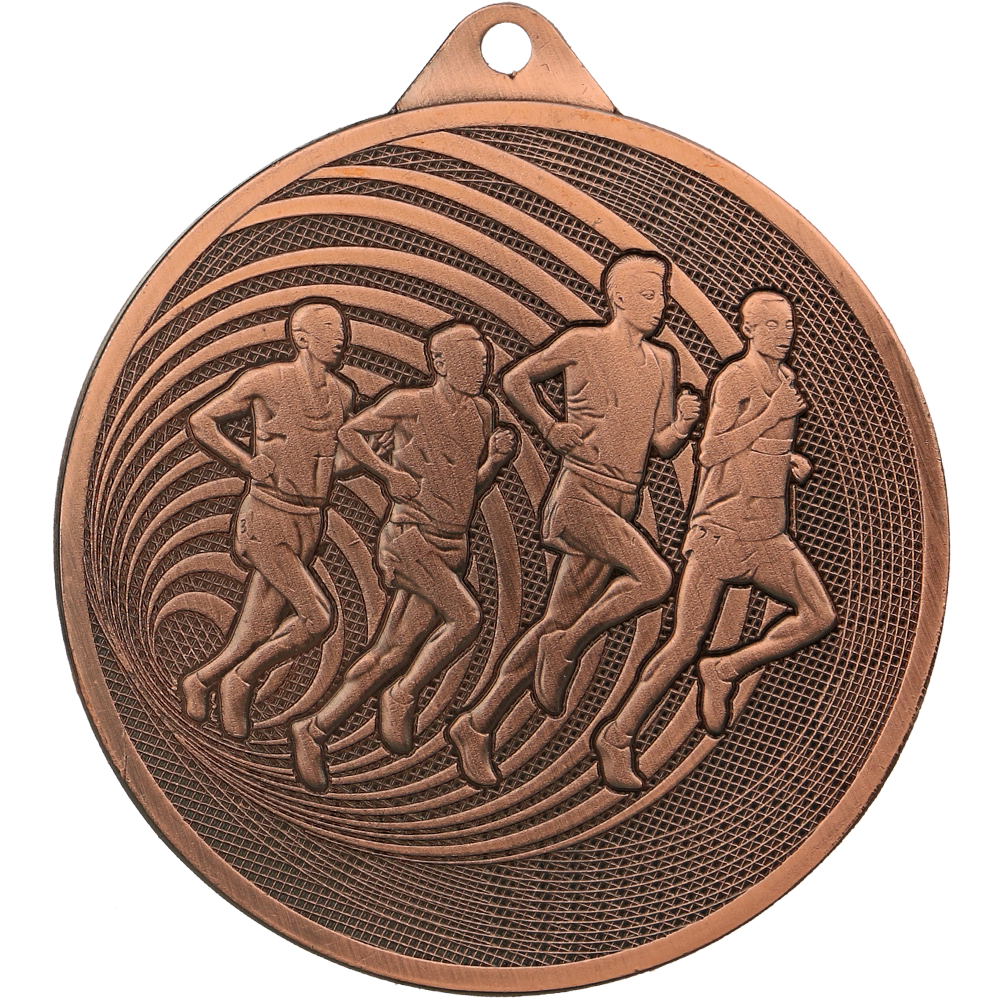 Designová kovová medaile | Běh Barva: Bronz, Průměr: 7 cm