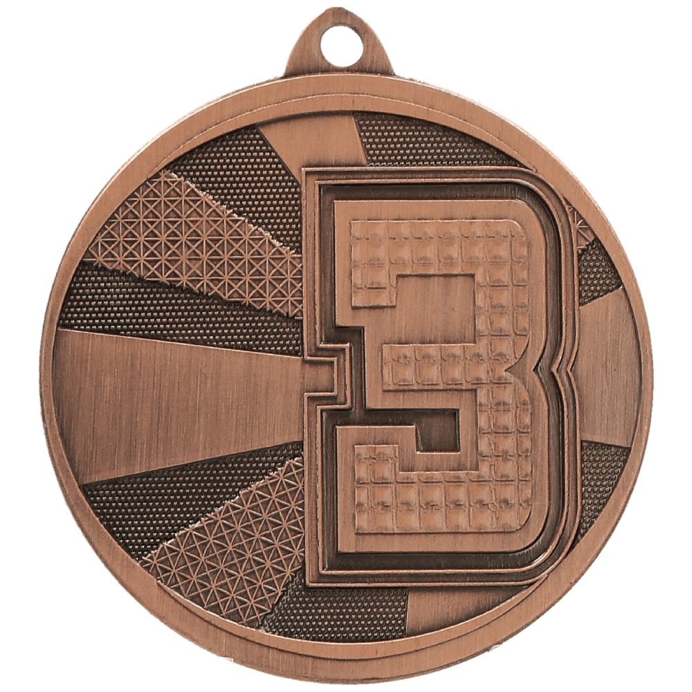 Designová kovová medaile | Stupně vítězů Barva: Bronz, Průměr: 5 cm