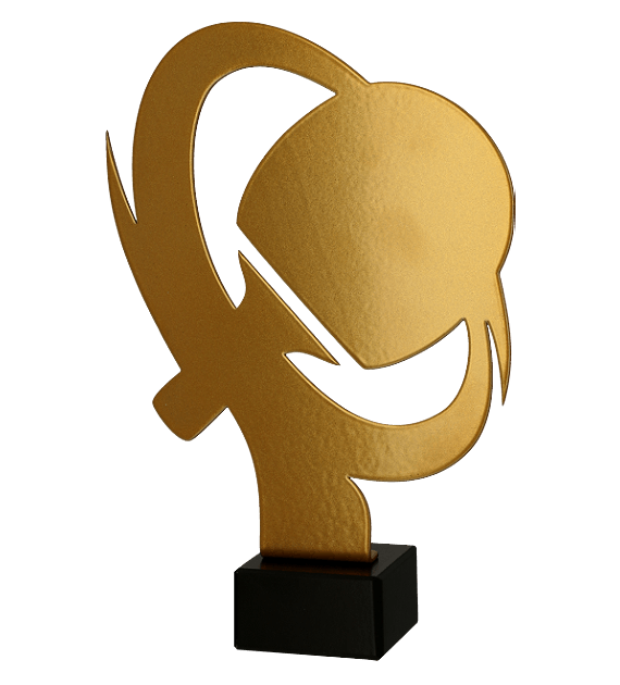 Zlatá kovová trofej | Stolní tenis