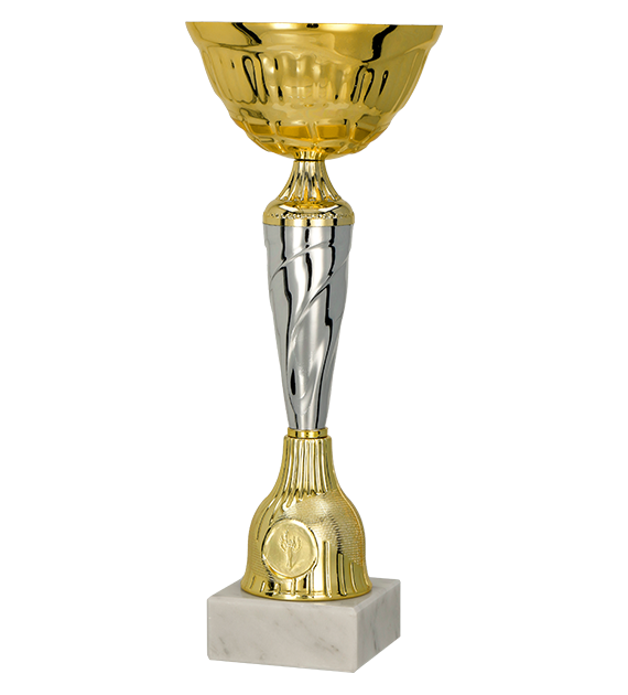 Kovový pohár | Zlato-stříbrný Výška: 32 cm, Průměr: 12 cm