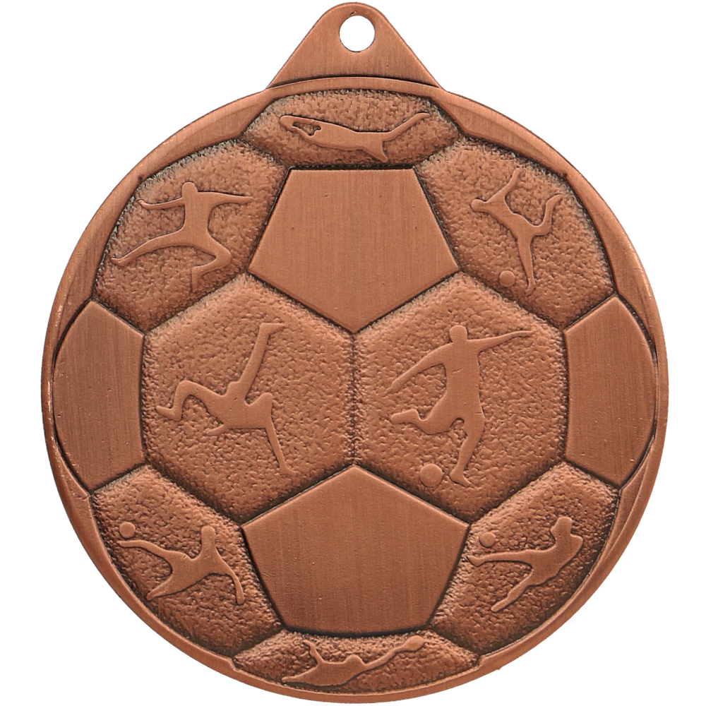 Designová kovová medaile | Fotbal Barva: Bronz, Průměr: 5 cm
