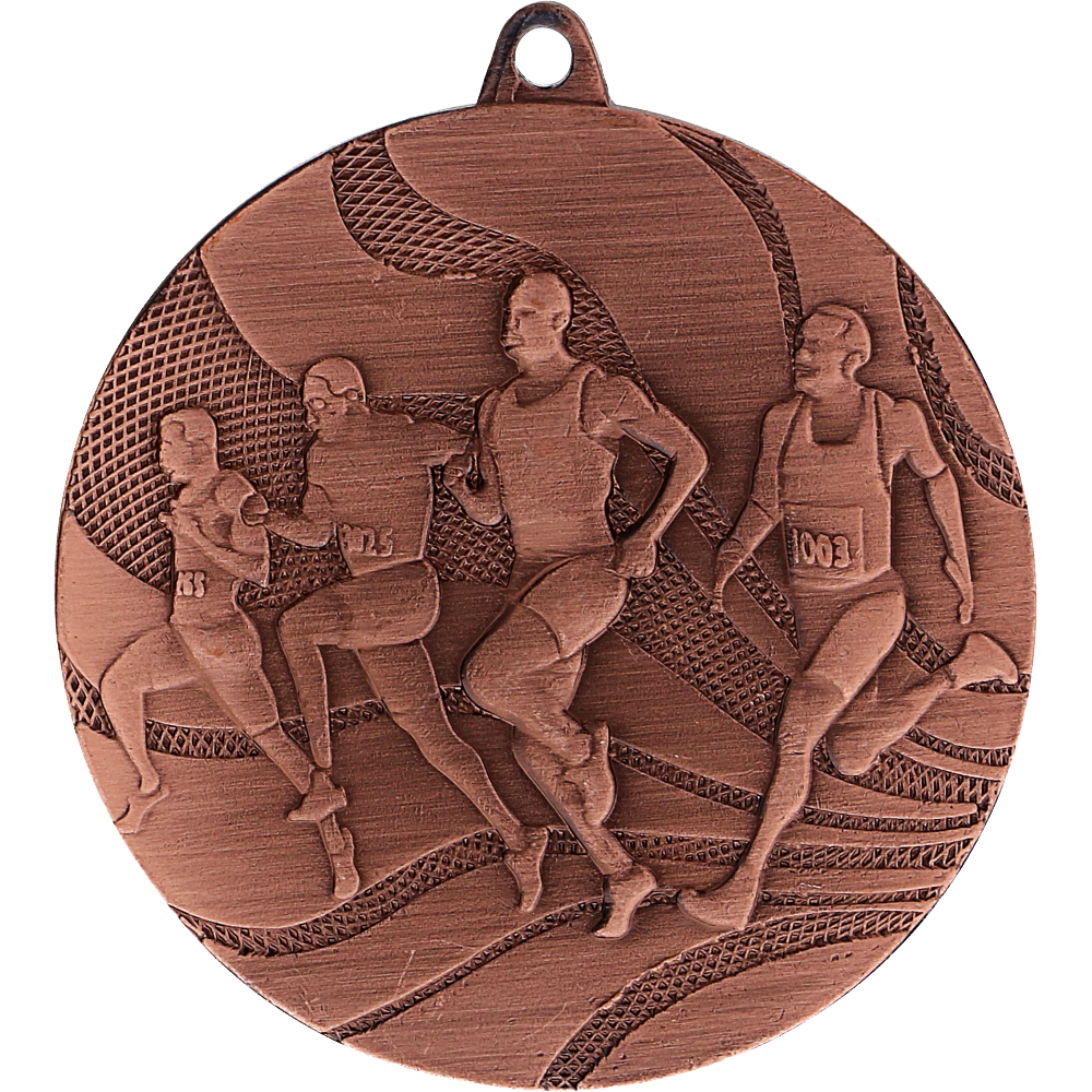 Designová kovová medaile | Běh Barva: Bronz, Průměr: 5 cm