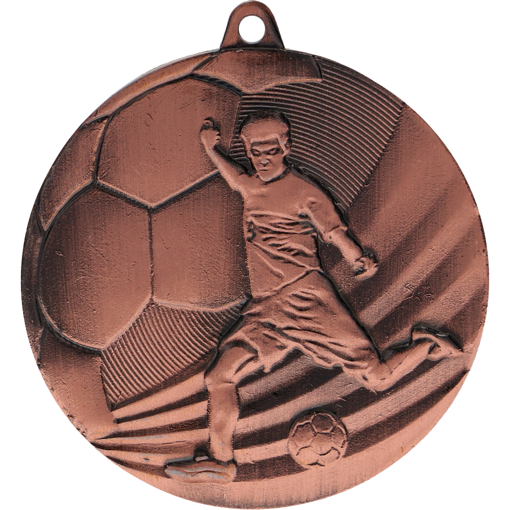 Designová kovová medaile | Fotbal Barva: Bronz, Průměr: 5 cm