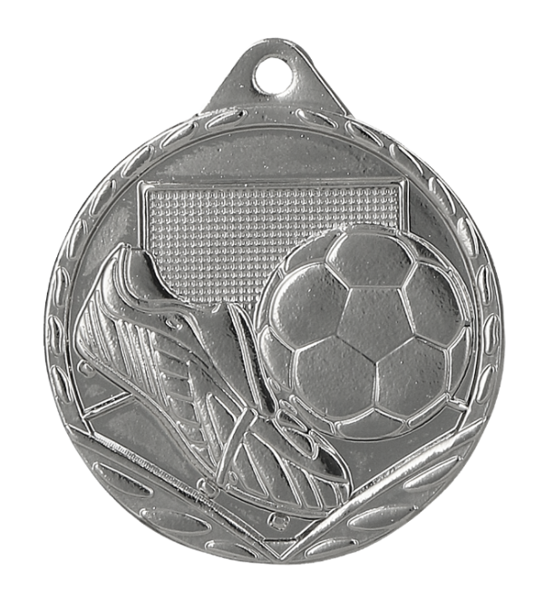 Designová kovová medaile | Fotbal Barva: Stříbro, Průměr: 3,2 cm