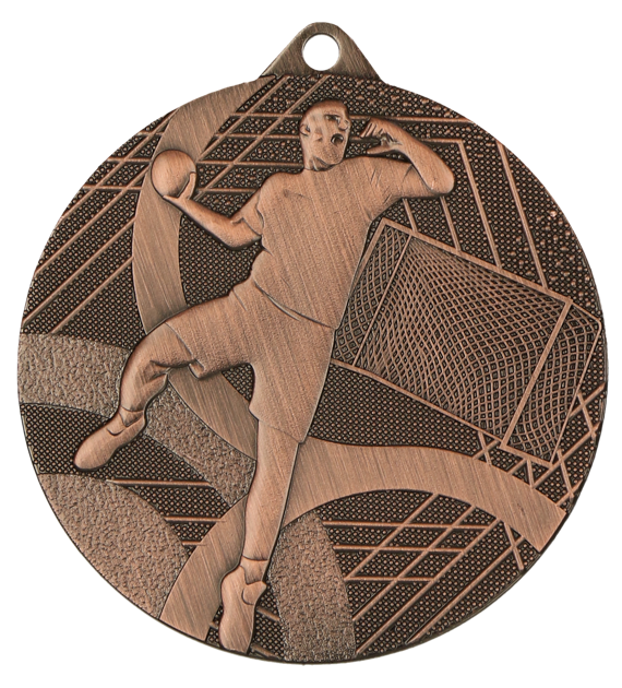 Designová kovová medaile | Házená Barva: Bronz, Průměr: 5 cm