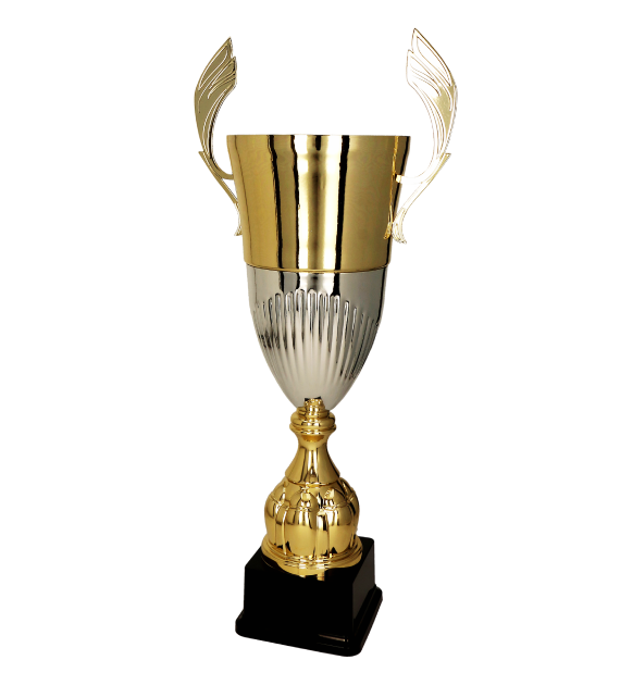 Kovový pohár | Zlato-stříbrný Výška: 62 cm, Průměr: 18 cm