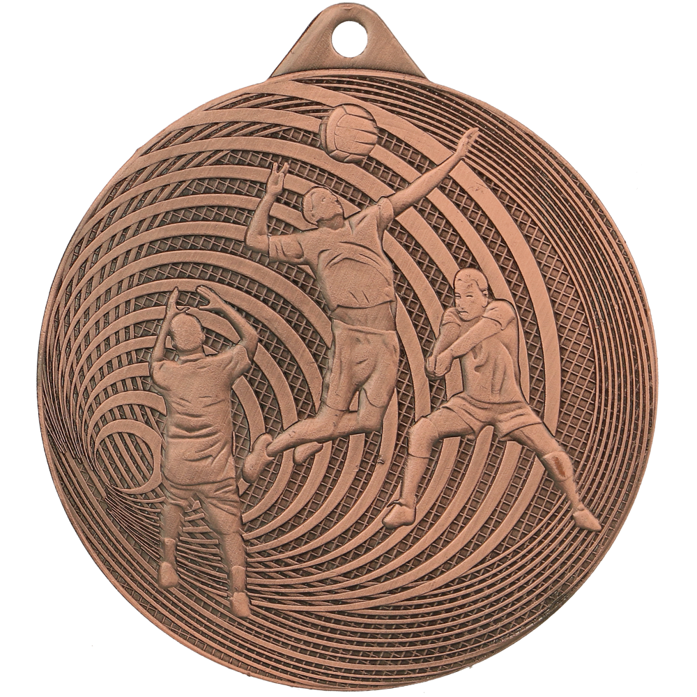 Designová kovová medaile | Volejbal Barva: Bronz, Průměr: 7 cm