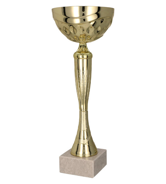 Kovový pohár | Zlatý Výška: 36,5 cm, Průměr: 14 cm