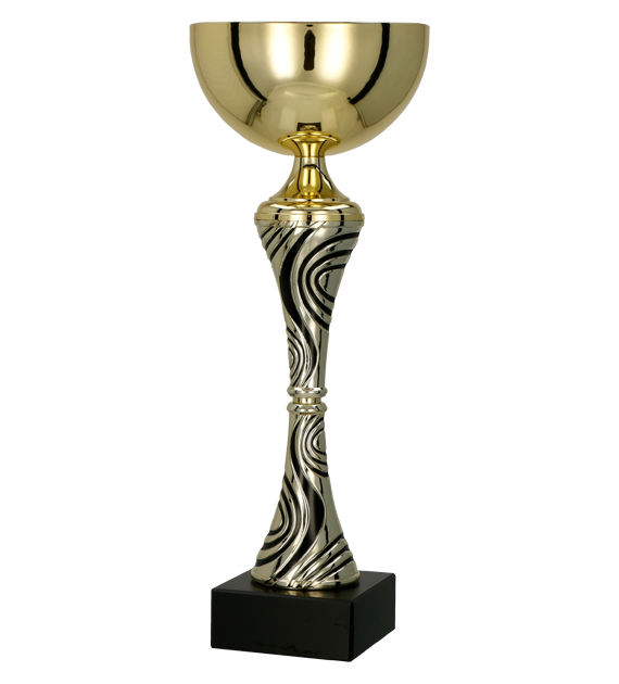 Kovový pohár | Zlato-černý Výška: 23,5 cm, Průměr: 8 cm