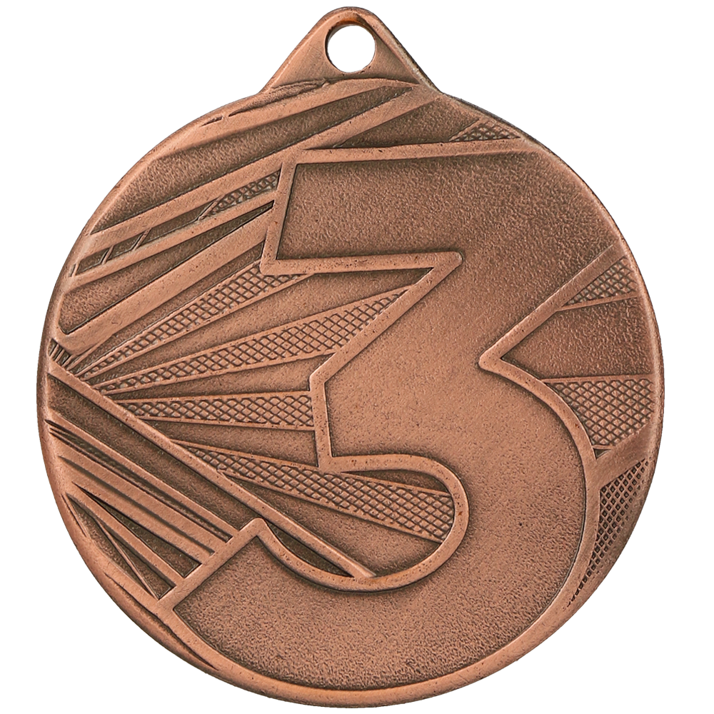 Designová kovová medaile | Stupně vítězů Barva: Bronz, Průměr: 5 cm