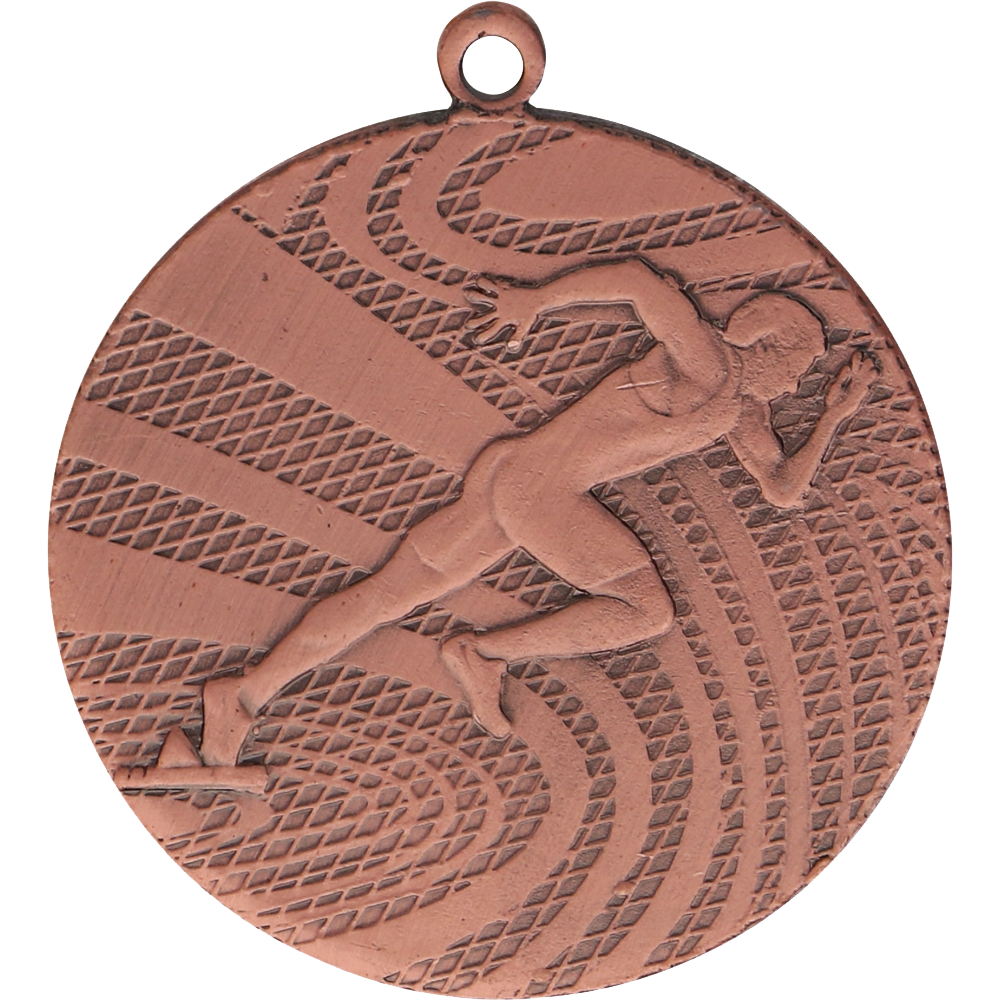 Designová kovová medaile | Sprint Barva: Bronz, Průměr: 4 cm