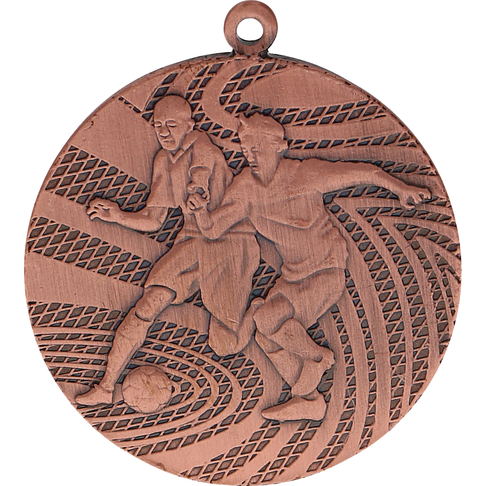 Designová kovová medaile | Fotbal Barva: Bronz, Průměr: 4 cm